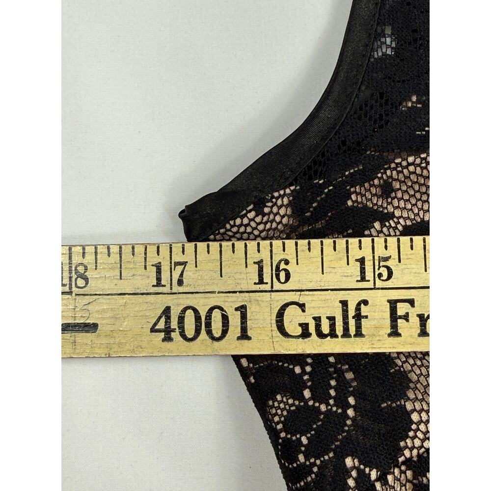 Betsy & Adam (B&A) Black Lace Fit and Flare Cocktail Dress sz 10 - Picture 9 of 13